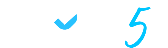 Logo AHORA 5 blanco azul